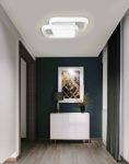Σύγχρονο LED φωτιστικό με 2 κύκλους, 27 x 27 x 8H εκ. - Δημιουργικό και κομψό design για μπαλκόνι, διάδρομο και γραφείο