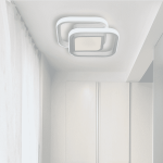 Σύγχρονο LED φωτιστικό με 2 κύκλους, 27 x 27 x 8H εκ. - Δημιουργικό και κομψό design για μπαλκόνι, διάδρομο και γραφείο