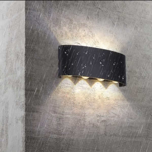 Εφαρμογή LED Premium για Εξωτερικούς Χώρους, Μαύρο - Κυματιστό Μοντέλο και Μοντέρνος Φωτισμός για Κήπους και Βεράντες