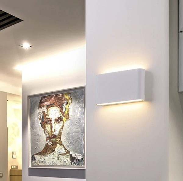 Διπλής κατεύθυνσης LED προβολέας προσώπου, λευκό 12W - Προηγμένος φωτισμός για κομψές εξωτερικές πρόσοψεις