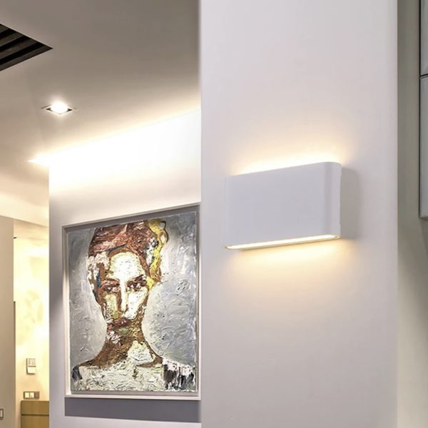 Διπλής κατεύθυνσης LED προβολέας προσώπου, λευκό 12W - Προηγμένος φωτισμός για κομψές εξωτερικές πρόσοψεις