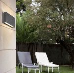 Προβολέας LED διπλής κατεύθυνσης για πρόσοψη, επίπεδος σχεδιασμός, μαύρο - Ανθεκτικός και σύγχρονος φωτισμός για πολυτελείς πρόσοψεις