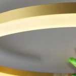 Προσιτός LED Κυκλικός Φωτισμός με Υπερκείμενο Σχεδιασμό, Καφέ/Χρυσό - Μοντέρνος και Κομψός Φωτισμός για Εσωτερικούς Χώρους