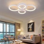 Σύγχρονο φωτιστικό LED, λευκό, DM 6628/4-WH - Πολυχρηστικός φωτισμός με κυκλικό σχεδιασμό, ιδανικός για πολυτελή εσωτερικά.