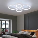 Σύγχρονο φωτιστικό LED, λευκό, DM 6628/4-WH - Πολυχρηστικός φωτισμός με κυκλικό σχεδιασμό, ιδανικός για πολυτελή εσωτερικά.