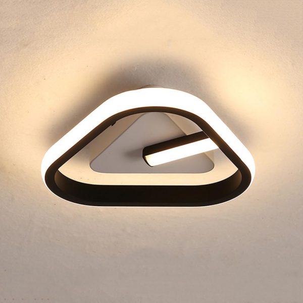 Σύγχρονο LED φωτιστικό, Μαύρο DM Black Line Τρίγωνο 20W - Ιδανικό για εσωτερική διακόσμηση με μινιμαλιστικά στοιχεία.
