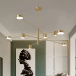 Σύγχρονο LED Ασύμμετρο Φωτιστικό, 3851/4+4, Χρυσό - Ιδανικό για την προσθήκη μιας πολυτελούς πινελιάς στο υπνοδωμάτιο ή το σαλόνι.