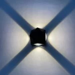 Εφαρμογή LED Κομψής Προσόψεως, Μαύρη 6W - Πολλαπλή Φωτισμός και Αφηρημένος Σχεδιασμός για Πολυτελή Εξωτερικούς Χώρους