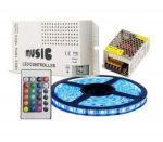 Κιτ Ταινίας LED RGB Μουσικής 5μ - Φωτεινή και Ρυθμική Δημιουργία για Εκδηλώσεις και Πάρτι