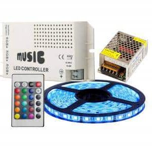 Κιτ Ταινίας LED RGB Μουσικής 5μ - Φωτεινή και Ρυθμική Δημιουργία για Εκδηλώσεις και Πάρτι