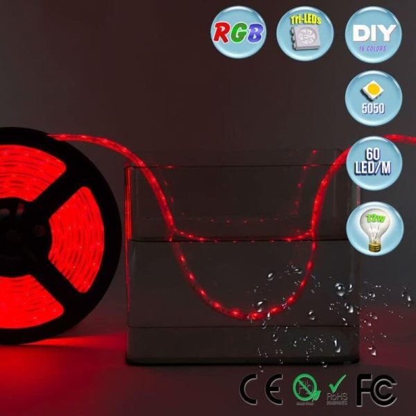 Κιτ Ταινίας LED RGB 5m Smart Bluetooth - Προσαρμοσμένος Φωτισμός και Έλεγχος μέσω Κινητού Τηλεφώνου