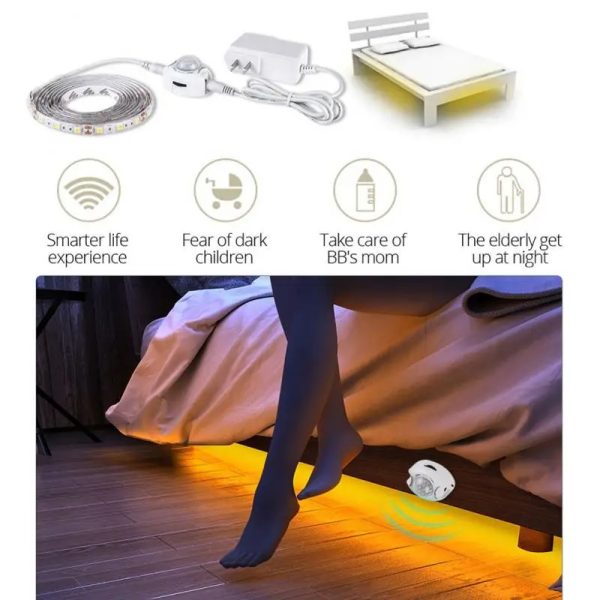 Κιτ Ταινίας LED RGB με 2 Προγραμματιζόμενους Αισθητήρες - Έξυπνος και Δυναμικός Φωτισμός για το Κρεβάτι