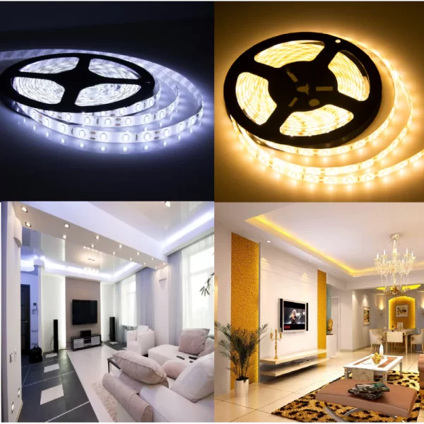 Ταινία LED 5050, 60 LED ανά μέτρο, 12W - Πολυχρηστικός και ανθεκτικός φωτισμός, Θερμό λευκό, Ψυχρό λευκό.