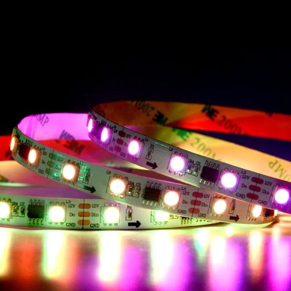 Ταινία LED RGB 5050, 60 LED ανά μέτρο, 14W - Δυναμική και αποδοτική λύση φωτισμού για εσωτερικούς χώρους.