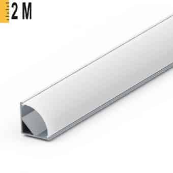 Προφίλ LED Premium 90 μοιρών Slim, 2μ - Ιδανικό για τη Δημιουργία Στιλάτου και Αποτελεσματικού Περιβάλλοντος