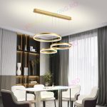 Κρεμαστό LED Φωτιστικό Σε Πολυτελές Σχεδιασμό, Μοντέρνος Σχεδιασμός DM 1795-GD Χρυσό - Ιδανικό για Σύγχρονα Καθιστικά και Τραπεζαρίες