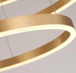Κρεμαστό LED Φωτιστικό, Κυκλικός Σχεδιασμός, DM 1719/500-GD, Χρυσό - Προηγμένη Λύση για Σύγχρονα Δωμάτια και Σαλόνια