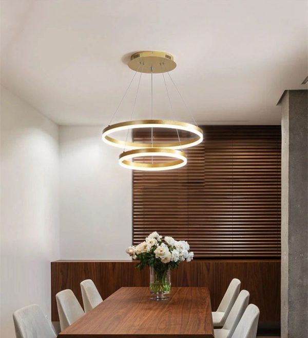 Κρεμαστό LED Φωτιστικό, Κυκλικός Σχεδιασμός, DM 1719/500-GD, Χρυσό - Προηγμένη Λύση για Σύγχρονα Δωμάτια και Σαλόνια