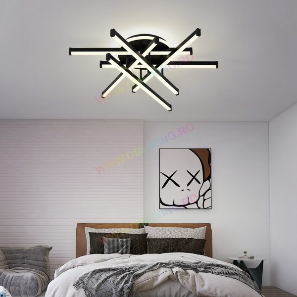 Φωτιστικό LED, Ρυθμιζόμενη Ένταση με 6 Πηγές Φωτισμού, Μαύρο DM 306/6-BK - Σύγχρονος και Αποδοτικός Φωτισμός για Δωμάτια και Γραφεία