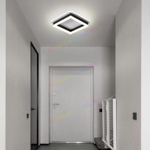 <strong>Φωτιστικό LED, Γεωμετρικό και Μοντέρνο Σχέδιο, Μαύρο 6081F-BK, 50W - Στιλάτος Φωτισμός για Σύγχρονα Εσωτερικά</strong>