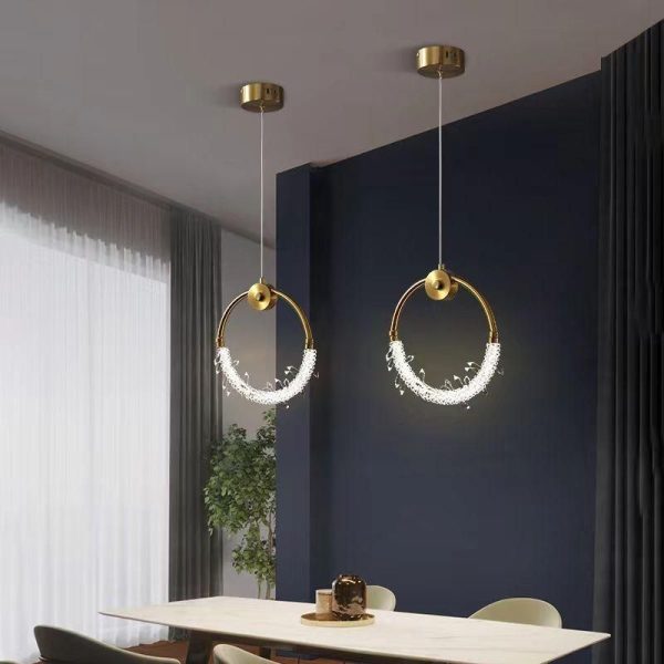Lustra Led Cristal Gold 35W, Diametrul de 35cm (2)