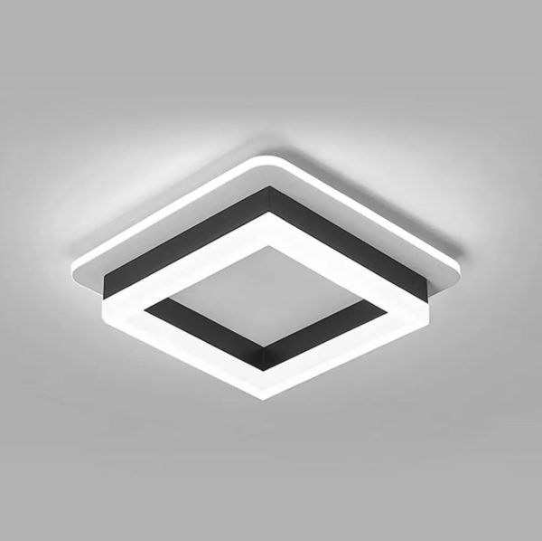 <strong>Φωτιστικό LED, Γεωμετρικό και Μοντέρνο Σχέδιο, Μαύρο 6081F-BK, 50W - Στιλάτος Φωτισμός για Σύγχρονα Εσωτερικά</strong>