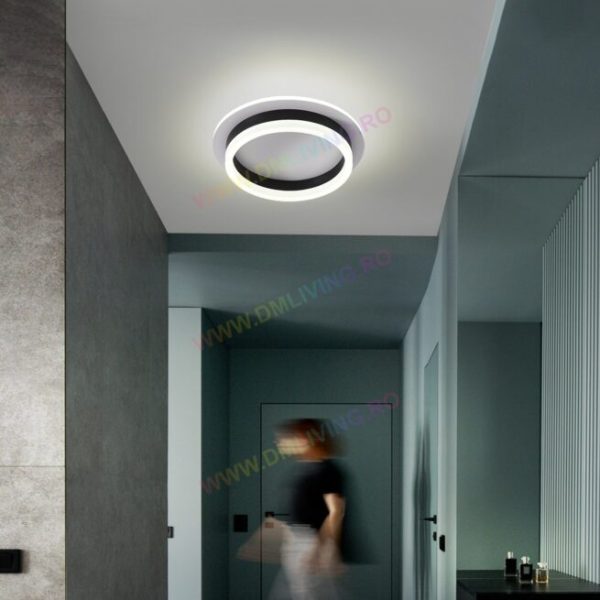 Φωτιστικό LED, Αποδοτικός Φωτισμός και Κυκλικός Σχεδιασμός, Μαύρο DM 6081Y-BK, 50W - Στιλάτος Φωτισμός για Δωμάτια και Γραφεία