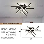 Φωτιστικό LED, Ρυθμιζόμενη Ένταση με 6 Πηγές Φωτισμού, Μαύρο DM 306/6-BK - Σύγχρονος και Αποδοτικός Φωτισμός για Δωμάτια και Γραφεία
