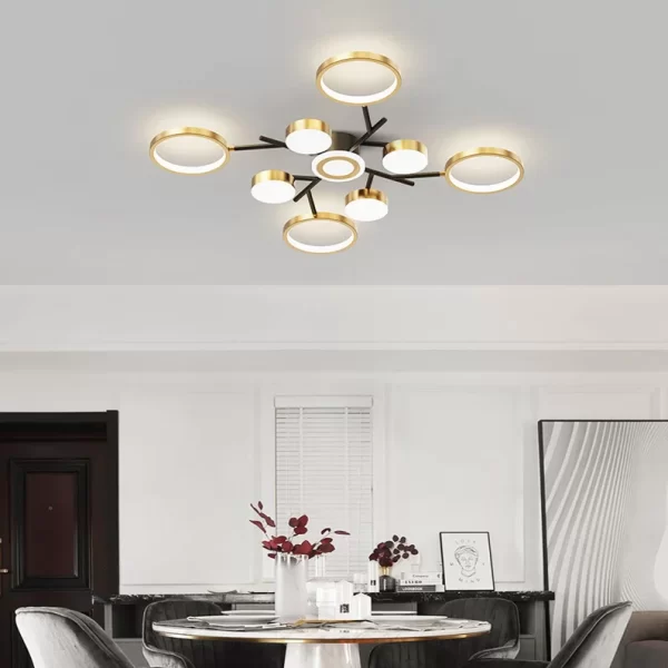 Φωτιστικό LED Πολυτελείας Μαύρο/Χρυσό DM9030-9 - Προηγμένος Φωτισμός με Ασύμμετρο Σχεδιασμό, Ιδανικό για Κομψό Dining.