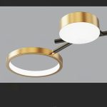 Φωτιστικό LED Πολυτελείας Μαύρο/Χρυσό DM9030-9 - Προηγμένος Φωτισμός με Ασύμμετρο Σχεδιασμό, Ιδανικό για Κομψό Dining.