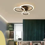 Σύγχρονος Κυκλικός Φωτιστικό LED Μαύρο DM001-3 - Κομψός Σχεδιασμός και Πολυμορφική Λειτουργικότητα, Ιδανικό για Σύγχρονο Καθιστικό