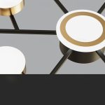 Φωτιστικό LED Πολυτελείας Μαύρο/Χρυσό DM9030-9 - Προηγμένος Φωτισμός με Ασύμμετρο Σχεδιασμό, Ιδανικό για Κομψό Dining.