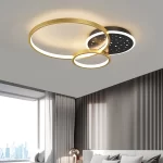 Σύγχρονο Φωτιστικό LED Μαύρο/Χρυσό, DM56, Σύγχρονος Σχεδιασμός Με Ρυθμιζόμενο Φωτισμό - Ιδανικό Για Υπνοδωμάτιο