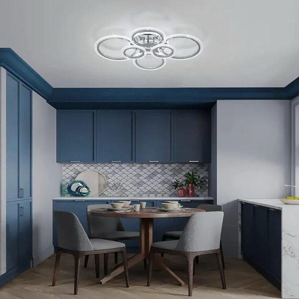 Κρεμαστό LED Φωτιστικό, Λευκό, 73x53x12εκ, Μοντέρνος Σχεδιασμός και Αποτελεσματικός Φωτισμός - Ιδανικό για Γραφείο