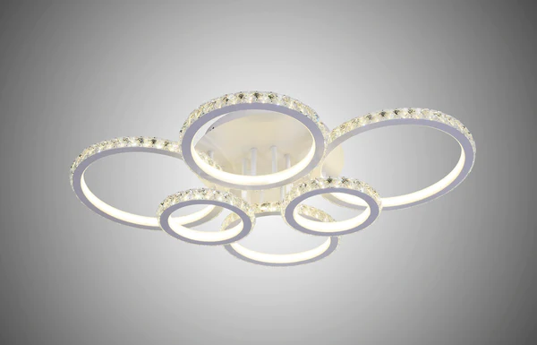 Πολυτελής LED Φωτιστικό, Λευκό, 80x60x15εκ, Μοντέρνος Σχεδιασμός και Αποτελεσματικός Φωτισμός - Ιδανικό για Γραφείο