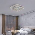 Κρυστάλλινο LED Φωτιστικό 50x50cm DM 1102-500F με Λαμπερό Σχεδιασμό και Κρύσταλλα - Πολυτελές Φωτισμός για Σύγχρονους Χώρους