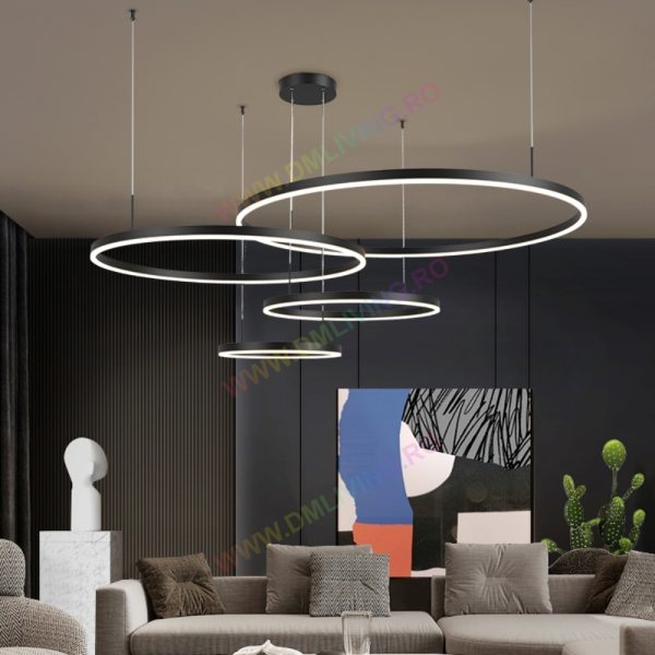 Φωτιστικό LED Επικαθήμενο DM 1796-BK με 3 Τύπους Φωτισμού - Πρεμιέρας Σχεδιασμός για Σύγχρονα Εσωτερικά.