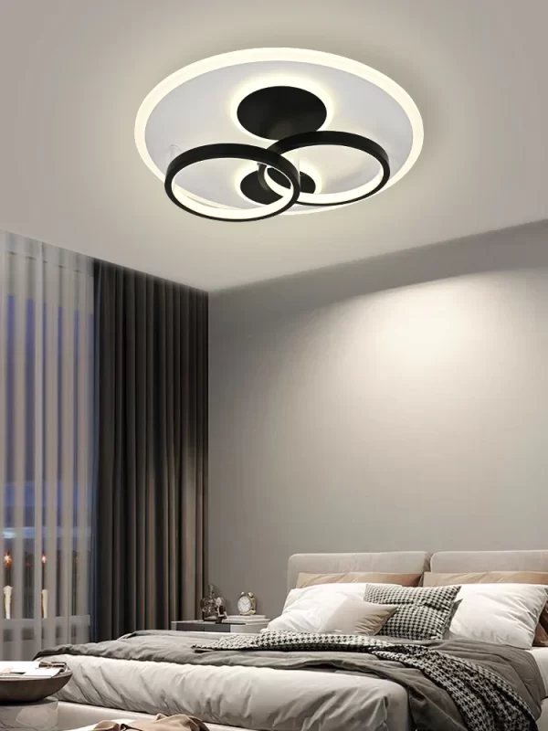 Φωτιστικό LED με Κυκλικό Μοντέρνο Σχεδιασμό DM9057/R Μαύρο/Λευκό - Κομψός και Λειτουργικός Φωτισμός, Ιδανικός για Σύγχρονα Εσωτερικά.