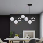 Φωτιστικό LED DM 369-7BK με 7 λαμπτήρες - Προηγμένος φωτισμός και στυλάτος σχεδιασμός για κομψά εσωτερικά.