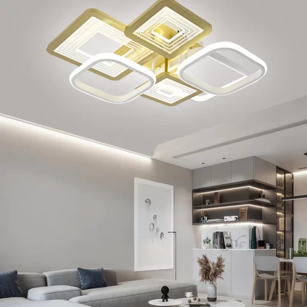 Σύγχρονο Φωτιστικό LED DM9038 Χρυσό με Ρυθμιζόμενο Φωτισμό - Κομψός Φωτισμός για Μοντέρνους Χώρους