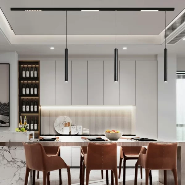Κρεμαστό LED Μαύρο Για Μαγνητική Ράγα, 5W - Φως Φυσικό, Ιδανικό Για Σύγχρονο Φωτισμό