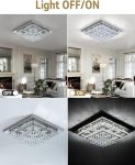 Κρυστάλλινο LED Φωτιστικό 50x50cm DM 1102-500F με Λαμπερό Σχεδιασμό και Κρύσταλλα - Πολυτελές Φωτισμός για Σύγχρονους Χώρους