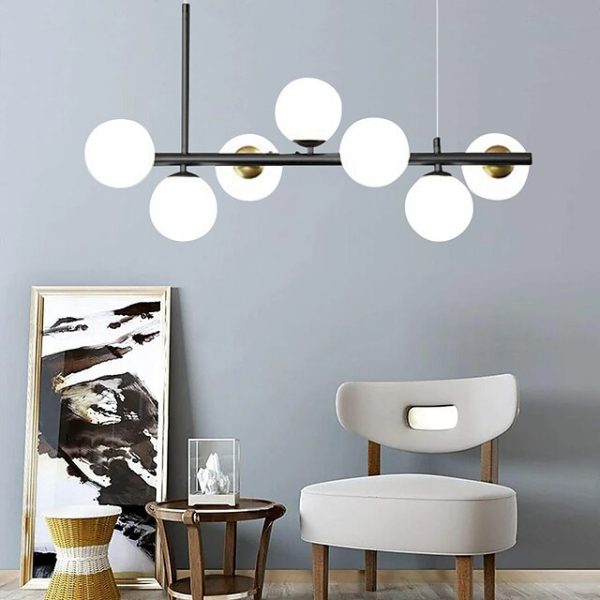 Φωτιστικό LED DM 369-7BK με 7 λαμπτήρες - Προηγμένος φωτισμός και στυλάτος σχεδιασμός για κομψά εσωτερικά.