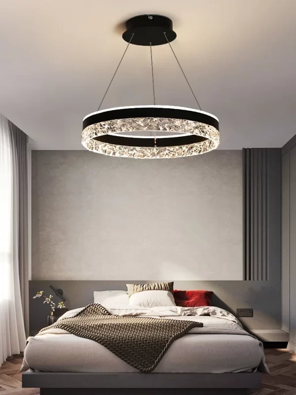 Φωτιστικό LED Πολυτελείας Τύπου Κρεμαστό DM1437BK Μαύρο - Ρυθμιζόμενο και Πολυλειτουργικό, Ιδανικό για Σύγχρονα Σαλόνια και Γραφεία