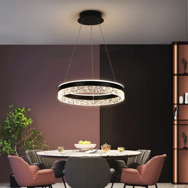 Φωτιστικό LED Πολυτελείας Τύπου Κρεμαστό DM1437BK Μαύρο - Ρυθμιζόμενο και Πολυλειτουργικό, Ιδανικό για Σύγχρονα Σαλόνια και Γραφεία