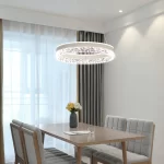 Κρεμαστό LED Φωτιστικό Τύπου Πολυέλαιο DM1437WH Λευκό - Ρυθμιζόμενο και Πολυλειτουργικό, Ιδανικό για Σύγχρονα Σαλόνια και Γραφεία