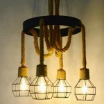 Κρεμαστό Ρουστίκ Κομψό DM8413-4P, 4 X E27 - Ρυθμιζόμενος Φωτισμός και Αυθεντικός Σχεδιασμός, Κατάλληλος για Σύγχρονους Χώρους
