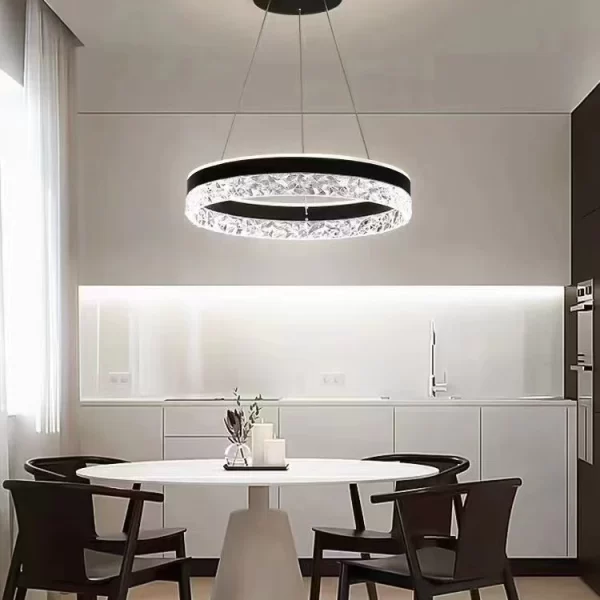 Φωτιστικό LED Πολυτελείας Τύπου Κρεμαστό DM1437BK Μαύρο - Ρυθμιζόμενο και Πολυλειτουργικό, Ιδανικό για Σύγχρονα Σαλόνια και Γραφεία