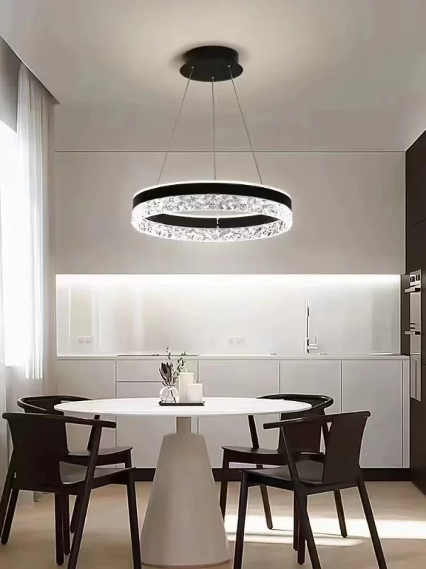 Φωτιστικό LED Πολυτελείας Τύπου Κρεμαστό DM1437BK Μαύρο - Ρυθμιζόμενο και Πολυλειτουργικό, Ιδανικό για Σύγχρονα Σαλόνια και Γραφεία