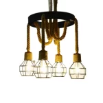 Κρεμαστό Ρουστίκ Κομψό DM8413-4P, 4 X E27 - Ρυθμιζόμενος Φωτισμός και Αυθεντικός Σχεδιασμός, Κατάλληλος για Σύγχρονους Χώρους